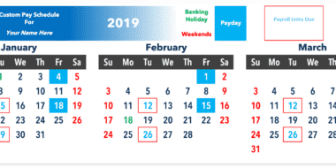 Payroll Calendar and Pay Schedule